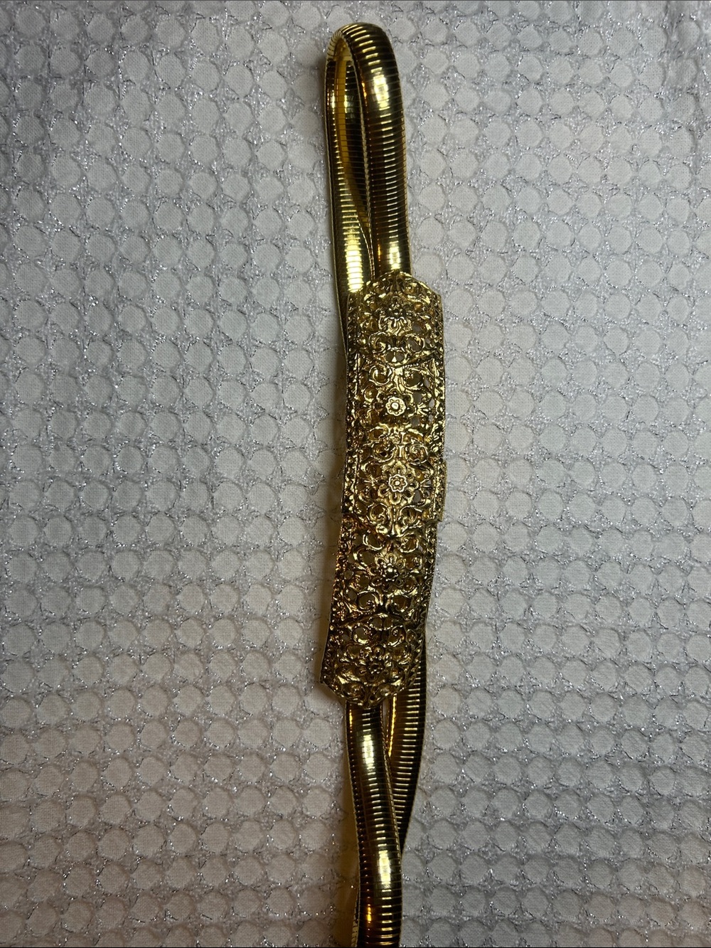 Gold-tone metal belt